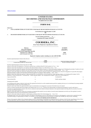 Thumbnail Coursera 10-K Annual Report 2024