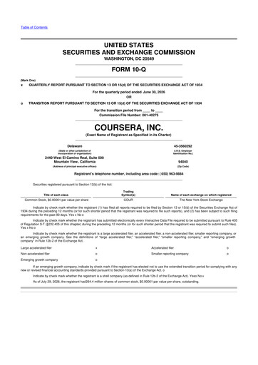 Thumbnail Coursera 10-Q Quarterly Report FY2026 