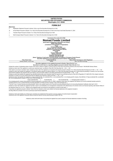 Thumbnail Nomad Foods 20-F Annual Report 2024