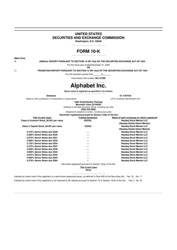 Thumbnail Alphabet (Google) 10-K Annual Report 2025