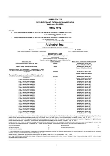 Vorschaubild Alphabet (Google) 10-Q Quartalsbericht 2026 