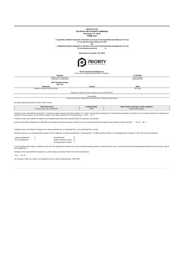 Vorschaubild Priority Technology Holdings
 10-Q Quartalsbericht 2024 