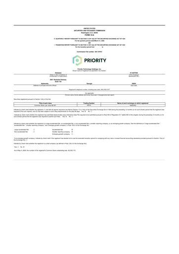 Thumbnail Priority Technology Holdings
 10-Q Quarterly Report FY2026 