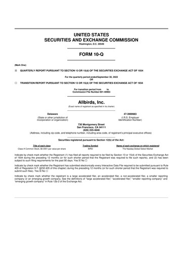Thumbnail Allbirds 10-Q Quarterly Report FY2022 