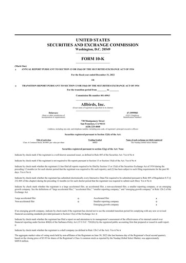 Miniature Allbirds 10-K Rapport annuel 2022