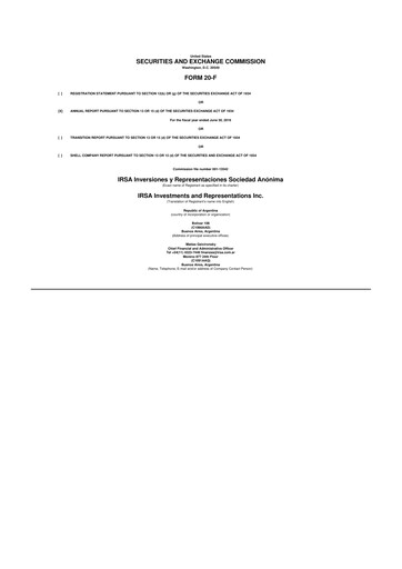 Thumbnail IRSA Inversiones y Representaciones 20-F Annual Report 