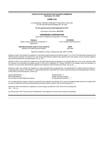 Thumbnail Niagen Bioscience 10-Q Quarterly Report FY2017 