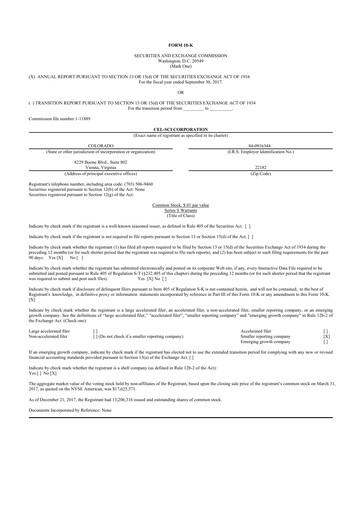 Thumbnail Cel-Sci

 10-K Annual Report 2017