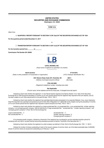Miniature cbdMD 10-Q Rapport trimestriel 2018 