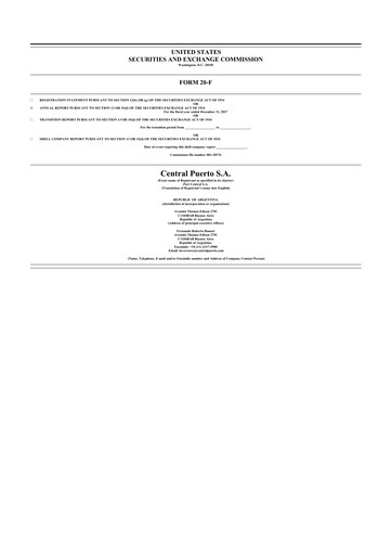 Miniature Central Puerto
 20-F Rapport annuel 