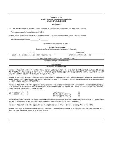 Miniature ReposiTrak 10-Q Rapport trimestriel 2019 