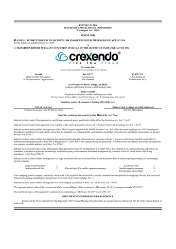 Thumbnail Crexendo 10-K Annual Report 2018
