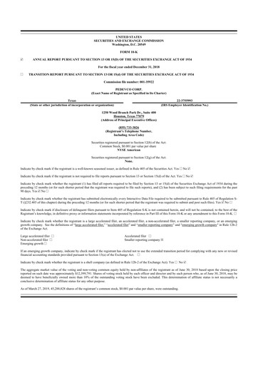 Thumbnail PEDEVCO
 10-K Annual Report 2018