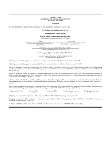 Thumbnail Sanara MedTech 10-K Annual Report 2018