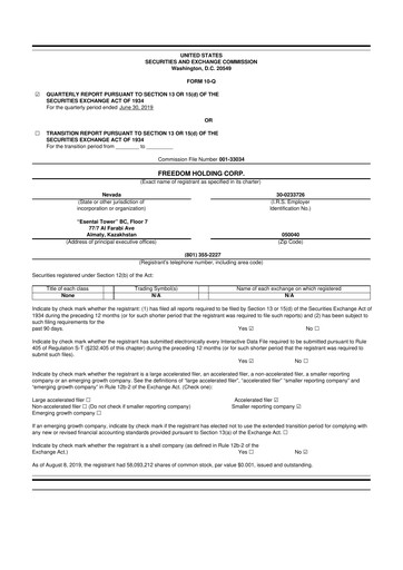 Thumbnail Freedom Holding 10-Q Quarterly Report FY2020 