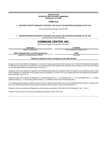 Thumbnail HireQuest 10-Q Quarterly Report FY2019 