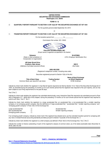 Thumbnail Palatin Technologies 10-Q Quarterly Report FY2020 