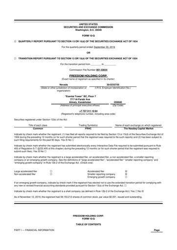 Thumbnail Freedom Holding 10-Q Quarterly Report FY2020 