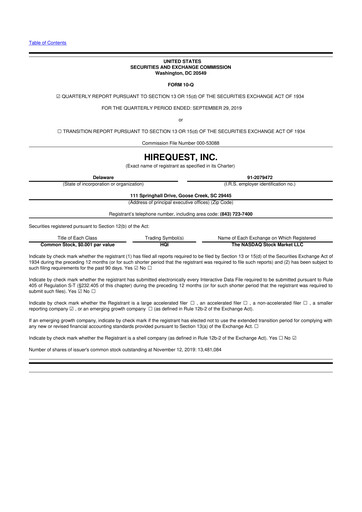 Thumbnail HireQuest 10-Q Quarterly Report FY2019 