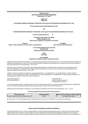 Thumbnail Rekor Systems 10-Q Quarterly Report FY 