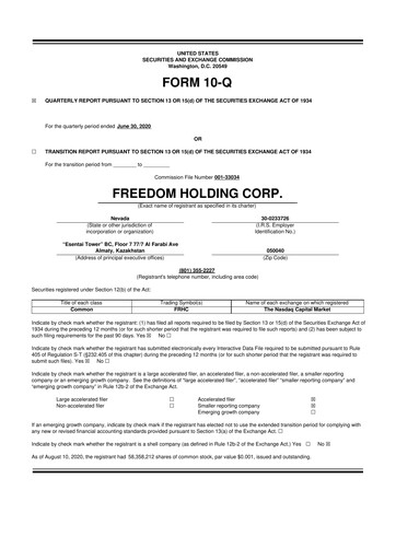 Thumbnail Freedom Holding 10-Q Quarterly Report FY2021 