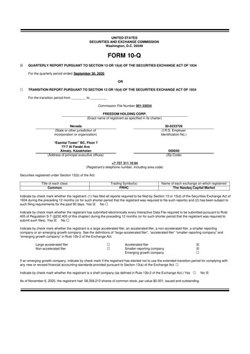 Thumbnail Freedom Holding 10-Q Quarterly Report FY2021 