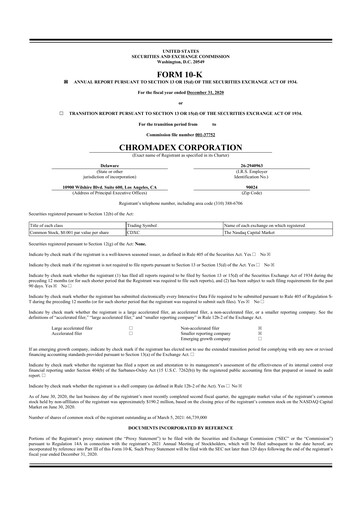 Thumbnail Niagen Bioscience 10-K Annual Report 2020