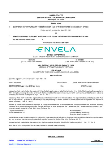 Vorschaubild Envela Corporation 10-Q Quartalsbericht 2021 
