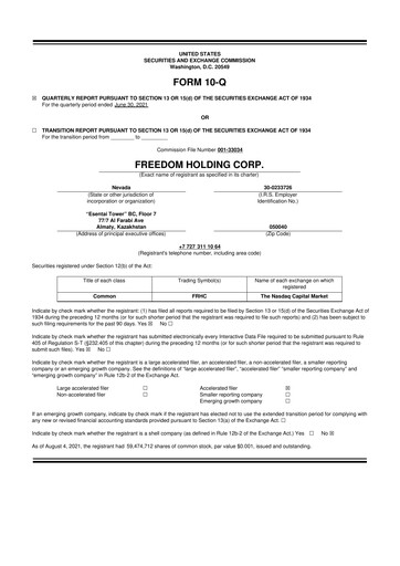 Thumbnail Freedom Holding 10-Q Quarterly Report FY2022 