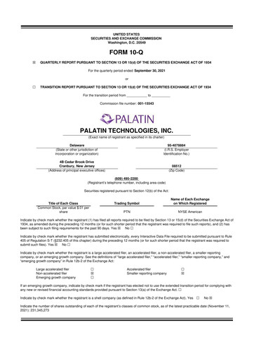 Thumbnail Palatin Technologies 10-Q Quarterly Report FY2022 