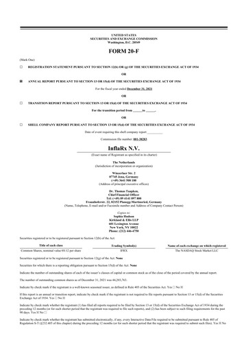 Thumbnail InflaRx
 20-F Annual Report 2022