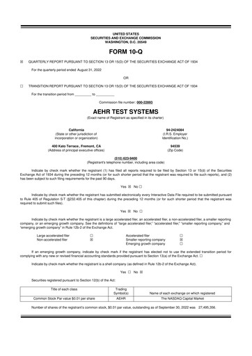 Thumbnail Aehr Test Systems 10-Q Quarterly Report FY2023 