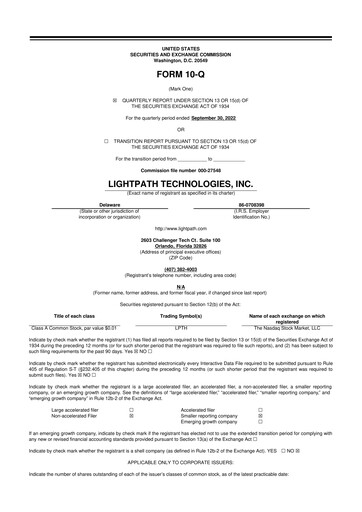 Thumbnail LightPath Technologies 10-Q Quarterly Report FY2023 