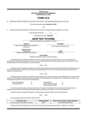 Thumbnail Aehr Test Systems 10-Q Quarterly Report FY2023 