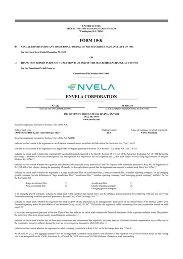 Thumbnail Envela Corporation 10-K Annual Report 2022