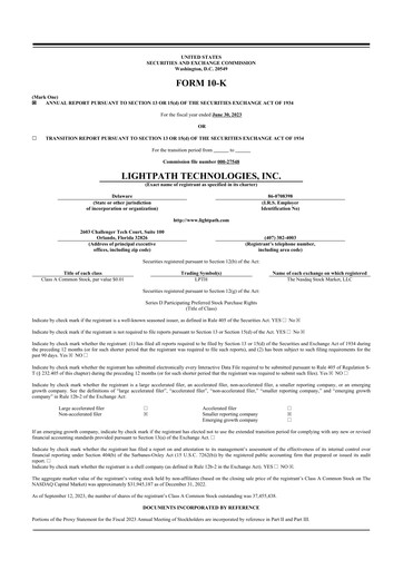 Thumbnail LightPath Technologies 10-K Annual Report 2023