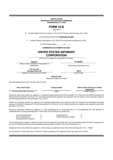 Thumbnail United States Antimony Corporation 10-Q Quarterly Report FY2023 