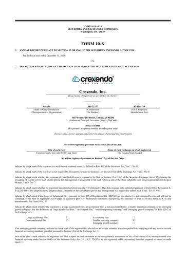 Thumbnail Crexendo 10-K Annual Report 2023