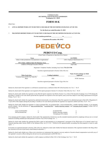 Thumbnail PEDEVCO
 10-K Annual Report 2023