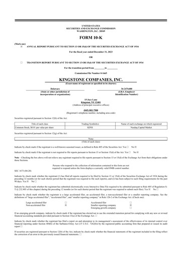 Thumbnail Kingstone Companies 10-K Annual Report 2023