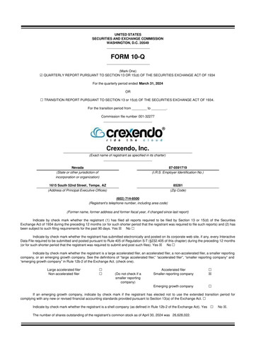 Vorschaubild Crexendo 10-Q Quartalsbericht 2024 