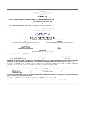 Thumbnail Palatin Technologies 10-Q Quarterly Report FY2024 