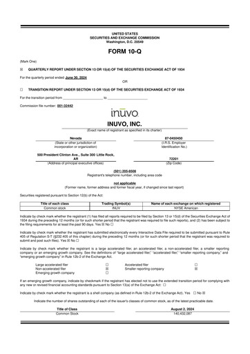 Miniature Inuvo 10-Q Rapport trimestriel 2024 