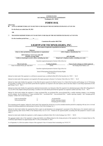 Thumbnail LightPath Technologies 10-K Annual Report 2024