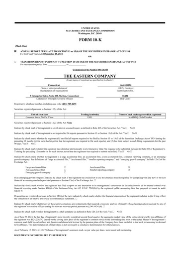 Vorschaubild The Eastern Company 10-K Jahresbericht 2024