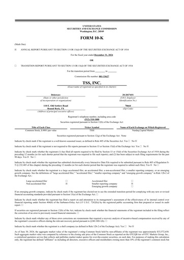 Thumbnail TSS, Inc. 10-K Annual Report 2024