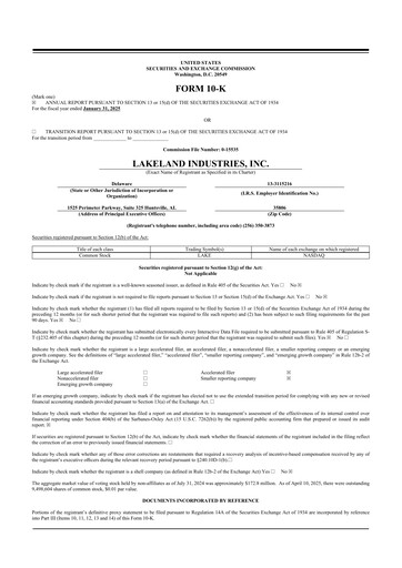 Thumbnail Lakeland Industries
 10-K Annual Report 2025