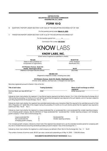 Thumbnail Know Labs 10-Q Quarterly Report FY2025 