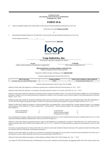 Thumbnail Loop Industries
 10-K Annual Report 2025