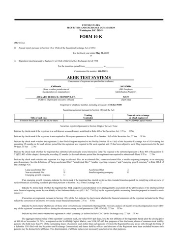 Thumbnail Aehr Test Systems 10-K Annual Report 2025